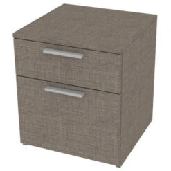 709CZ - Cassettiera Cameretta-ufficio L 45 E 2 Cassetti H.16 E H32, Con Guide A Chiusura Rallentata 45x45x51,6 (LxPxH) - Grigio Fumo