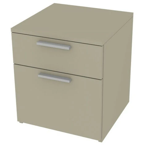 709CZ - Cassettiera Cameretta-ufficio L 45 E 2 Cassetti H.16 E H32, Con Guide A Chiusura Rallentata 45x45x51,6 (LxPxH) - Grigio Fumo 6 709CZ - Cassettiera Cameretta-ufficio L 45 E 2 Cassetti H.16 E H32, Con Guide A Chiusura Rallentata 45x45x51,6 (LxPxH) - Grigio Fumo - immagine 4