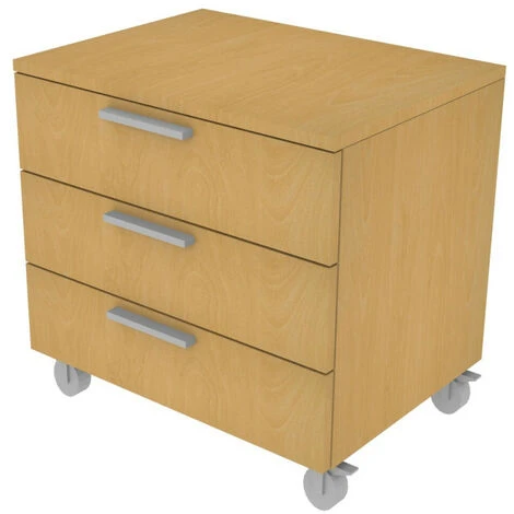 809C3 - Cassettiera Cameretta-ufficio L 60 Con Ruote E 3 Cassetti H.16, Con Guide A Chiusura Rallentata 60x45x60 (LxPxH) - Effetto Tessuto 7 809C3 - Cassettiera Cameretta-ufficio L 60 Con Ruote E 3 Cassetti H.16, Con Guide A Chiusura Rallentata 60x45x60 (LxPxH) - Effetto Tessuto - immagine 5