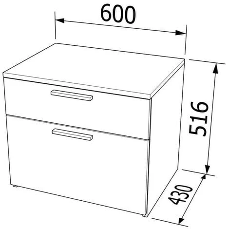 809CZ - Cassettiera Cameretta-ufficio L 60 E 2 Cassetti H.16, E H. 32 Con Guide A Chiusura Rallentata 60x45x51,8 (LxPxH) - Grigio Fumo 4 809CZ - Cassettiera Cameretta-ufficio L 60 E 2 Cassetti H.16, E H. 32 Con Guide A Chiusura Rallentata 60x45x51,8 (LxPxH) - Grigio Fumo - immagine 2