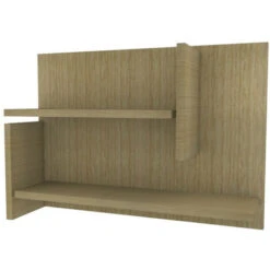 DM64 - Elemento Libreria A Giorno Con Mensole L 63,6 H 44,7 Prof. 16,8 - Rovere Sbiancato