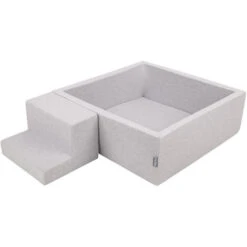 KiddyMoon Area Di Gioco In Schiuma Con Quadrato Piscina Di Palline (200 Palline) Per Bambini, Grigioch:Perla/Grigio/Trasparente/Azzurro/Menta -Cameretta Per Bambini 39781360 3