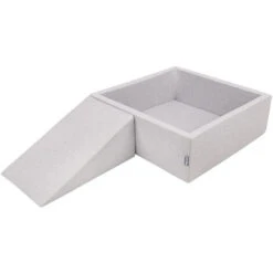 KiddyMoon Area Di Gioco In Schiuma Con Quadrato Piscina Di Palline (200 Palline) Per Bambini, Grigioch:Bianco/Grigio/Menta -Cameretta Per Bambini 39781532 3