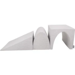 KiddyMoon Area Di Gioco In Schiuma Con Tondo Piscina Di Palline (200 Palline) Per Bambini, Grigioch:Bianco/Grigio/Rosa Chiaro -Cameretta Per Bambini 39781537 5