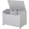 HOMCOM Cassapanca Contenitore Portagiochi In Legno - Grigio -Cameretta Per Bambini 42725438 1