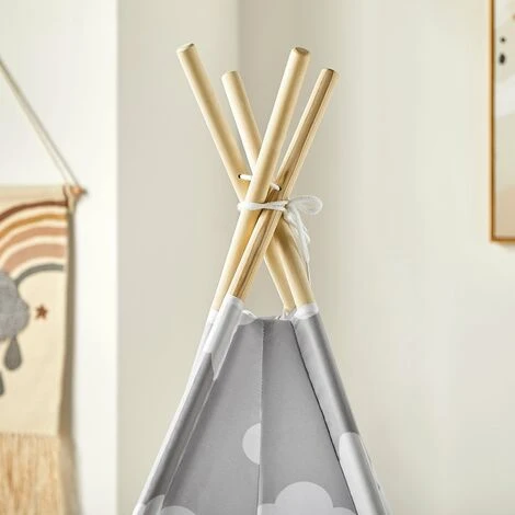 SoBuy Tenda Indiani Bambini Teepee Bambini Casette Bambini Tenda Per Bambini Casetta Da Giardino Per Bambini Modello Nuvola OSS03-A01 5 SoBuy Tenda Indiani Bambini Teepee Bambini Casette Bambini Tenda Per Bambini Casetta Da Giardino Per Bambini Modello Nuvola OSS03-A01 - immagine 3