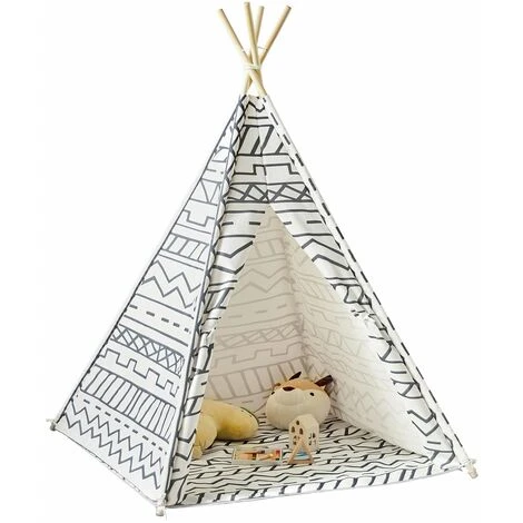 SoBuy Tenda Indiani Bambini Teepee Bambini Casette Bambini Tenda Per Bambini Casetta Da Giardino Per Bambini Modello Geometria OSS03-A03 3 SoBuy Tenda Indiani Bambini Teepee Bambini Casette Bambini Tenda Per Bambini Casetta Da Giardino Per Bambini Modello Geometria OSS03-A03