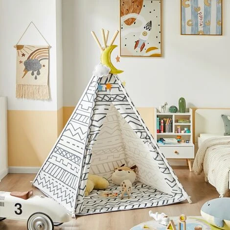 SoBuy Tenda Indiani Bambini Teepee Bambini Casette Bambini Tenda Per Bambini Casetta Da Giardino Per Bambini Modello Geometria OSS03-A03 7 SoBuy Tenda Indiani Bambini Teepee Bambini Casette Bambini Tenda Per Bambini Casetta Da Giardino Per Bambini Modello Geometria OSS03-A03 - immagine 5