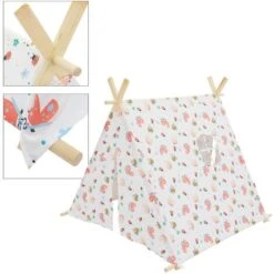 Tenda Tipi Per Bambini 2 Porte Una Finestra Bianco Per Interno Esterno Con Borsa 10 Tenda Tipi Per Bambini 2 Porte Una Finestra Bianco Per Interno Esterno Con Borsa -Cameretta Per Bambini 44834597 4