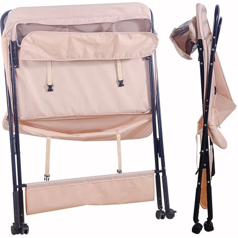 Fasciatoio Pieghevole Con Cestello Portaoggetti Fasciatoio Regolabile In Altezza Con Struttura In Ferro Carico Massimo 25 Kg Per Neonati Rosa 6 Fasciatoio Pieghevole Con Cestello Portaoggetti Fasciatoio Regolabile In Altezza Con Struttura In Ferro Carico Massimo 25 Kg Per Neonati Rosa - immagine 4