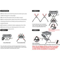 Fasciatoio Pieghevole Con Cestello Portaoggetti Fasciatoio Regolabile In Altezza Con Struttura In Ferro Carico Massimo 25 Kg Per Neonati Rosa 11 Fasciatoio Pieghevole Con Cestello Portaoggetti Fasciatoio Regolabile In Altezza Con Struttura In Ferro Carico Massimo 25 Kg Per Neonati Rosa -Cameretta Per Bambini 45320735 5