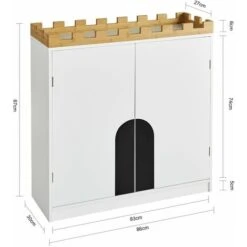 SoBuy Cassettiera Per Bambini Mobiletti Per La Cameretta Ragazzi Armadietto Portaoggetti Scaffale Per Cameretta L86xP30xA87cm, KMB44-W -Cameretta Per Bambini 45759720 2