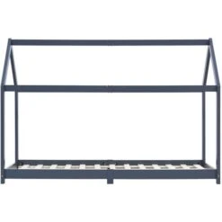 Nova Letto Per Bambini Grigio In Legno Massello Di Pino Varie Dimensioni Dimensioni : 80x160 Cm -Cameretta Per Bambini 46363238 3