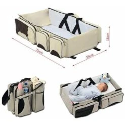 Della Culla Del Sacchetto Del Letto Del Pannolino Del Bambino Cambiante Mummia Pieghevole Portatile Beige -Cameretta Per Bambini 47300863 5