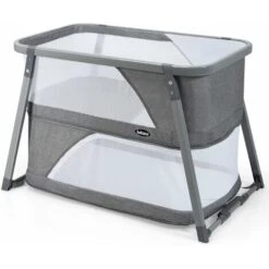 GOPLUS Culla Per Neonati 3 In 1, Trasportabile, Pieghevole, Lettino Da Campeggio, Grigio, Lacci Di Sicurezza, Culla Dondolo Con Materasso Removibile E Lavabile, 97,5x58x69,5 Cm 8 GOPLUS Culla Per Neonati 3 In 1, Trasportabile, Pieghevole, Lettino Da Campeggio, Grigio, Lacci Di Sicurezza, Culla Dondolo Con Materasso Removibile E Lavabile, 97,5x58x69,5 Cm -Cameretta Per Bambini 48590221 2