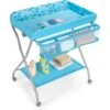 COSTWAY Fasciatoio Pieghevole Per Vaschetta Bagnetto Bambini, Bagnetto Volare Neonati, Cambio Pannolini Multifunzionale, Portata Massima 25 Kg (Blu) -Cameretta Per Bambini 49150829 1