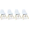 Set Di 4 Sedie Bianche Per Bambini, Legno Di Faggio, L30.5x P36 X H56cm, CHARLIE -Cameretta Per Bambini 49283721 1