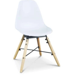 Set Di 4 Sedie Bianche Per Bambini, Legno Di Faggio, L30.5x P36 X H56cm, CHARLIE -Cameretta Per Bambini 49283721 3