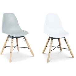 Set Di 4 Sedie Bianche Per Bambini, Legno Di Faggio, L30.5x P36 X H56cm, CHARLIE -Cameretta Per Bambini 49283721 5