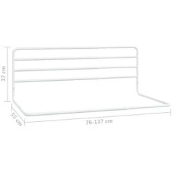 Sponda Letto Di Sicurezza Per Bambini (76-137)x55 Cm In Ferro VidaXL -Cameretta Per Bambini 49605638 3