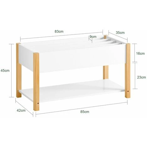 SoBuy Libreria Per Bambini Scaffale Per Bambini Con Vani Portaoggetti Scaffale Portaoggetti Per Bambini Leggio Per Libri Scaffale Per Giocattoli Bianco 85x42x45m KMB35-W 4 SoBuy Libreria Per Bambini Scaffale Per Bambini Con Vani Portaoggetti Scaffale Portaoggetti Per Bambini Leggio Per Libri Scaffale Per Giocattoli Bianco 85x42x45m KMB35-W - immagine 2