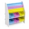 Scaffale Small In Legno Porta Libri E Giocattoli Con 3 Ripiani E 6 Cestoni -Cameretta Per Bambini 49926897 1