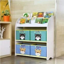 Mobiletto In Legno Porta Libri E Giocattoli -Cameretta Per Bambini 49931061 5