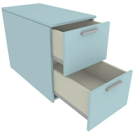 904CUET - Cassettiera Cameretta-ufficio L 45 Con Due Cassetti H 32 A Estrazione Totale 45x87x67 (LxPxH) - Lilla 6 904CUET - Cassettiera Cameretta-ufficio L 45 Con Due Cassetti H 32 A Estrazione Totale 45x87x67 (LxPxH) - Lilla - immagine 4