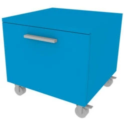 720C - Cassettiera Cameretta-ufficio L 45 Con Ruote E 1 Cassetto H.32, Con Guide A Chiusura Rallentata 45x45x44 (LxPxH) - Arancio -Cameretta Per Bambini 50406722 4