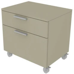 809C - Cassettiera Cameretta-ufficio L 60 Con Ruote E 2 Cassetti H.16+h.32, Con Guide A Chiusura Rallentata 60x45x60 (LxPxH) - Faggio -Cameretta Per Bambini 50406723 4