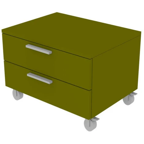 820C2 - Cassettiera Cameretta-ufficio L 60 Con Ruote E 2 Cassetti H.16, Con Guide A Chiusura Rallentata 60x45x44 (LxPxH) - Verde Militare 3 820C2 - Cassettiera Cameretta-ufficio L 60 Con Ruote E 2 Cassetti H.16, Con Guide A Chiusura Rallentata 60x45x44 (LxPxH) - Verde Militare