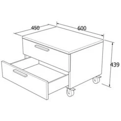 820C2 - Cassettiera Cameretta-ufficio L 60 Con Ruote E 2 Cassetti H.16, Con Guide A Chiusura Rallentata 60x45x44 (LxPxH) - Verde Militare 9 820C2 - Cassettiera Cameretta-ufficio L 60 Con Ruote E 2 Cassetti H.16, Con Guide A Chiusura Rallentata 60x45x44 (LxPxH) - Verde Militare -Cameretta Per Bambini 50406725 3