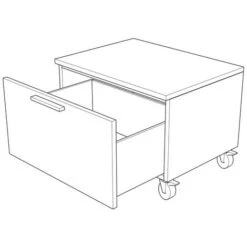 820C - Cassettiera Cameretta-ufficio L 60 Con Ruote E 1 Cassetto H.32, Con Guide A Chiusura Rallentata 60x45x44 (LxPxH) - Arancio -Cameretta Per Bambini 50406726 3