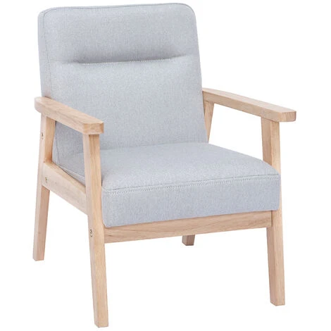 Poltrona Scandinava Per Bambino Grigia E Legno Chiaro ABYSS 4 Poltrona Scandinava Per Bambino Grigia E Legno Chiaro ABYSS - immagine 2