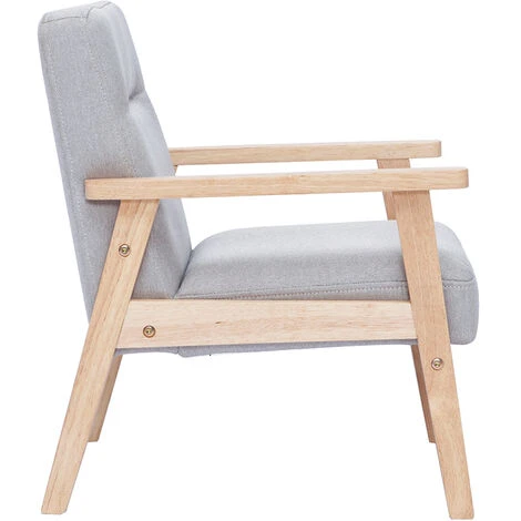 Poltrona Scandinava Per Bambino Grigia E Legno Chiaro ABYSS 5 Poltrona Scandinava Per Bambino Grigia E Legno Chiaro ABYSS - immagine 3