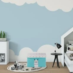 Relaxdays Scatola Portaoggetti Pieghevole, Sgabello Da Cameretta, Da 33 L, Con Lama, 31x32x32 Cm, Turchese -Cameretta Per Bambini 51975322 2