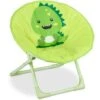 Relaxdays Moon Chair, Sedia Pieghevole Ultraleggera Per Bambini E Bambine, Interni E Esterni, Poltroncina, Mostro Verde -Cameretta Per Bambini 51980495 1