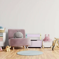 Relaxdays Panchetta Con Cassapanca, Salvaspazio, Con Coperchio, Cameretta Bambini, 54,5x60x35 Cm, MDF, Colori Pastello -Cameretta Per Bambini 51983274 5