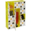 Relaxdays Scaffale Componibile, 8 Scomparti 2 Aste Appendiabiti, Guardaroba, HxLxP: 145x110x37 Cm, Giallo Multicolore -Cameretta Per Bambini 51983933 1