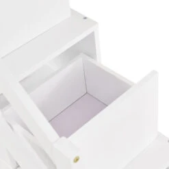 Letto A Castello Soppalco Per Bambini Con Rete A Doghe Scaletta Con 3 Cassetti, 90x200 Cm Bianco 11 Letto A Castello Soppalco Per Bambini Con Rete A Doghe Scaletta Con 3 Cassetti, 90x200 Cm Bianco -Cameretta Per Bambini 53602372 5