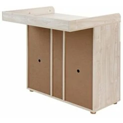 Nova Mobile Fasciatoio 2 Cassetti 3 Ripiani Aperti 2 Scomparti Con Ante Legno Faggio -Cameretta Per Bambini 53989687 5