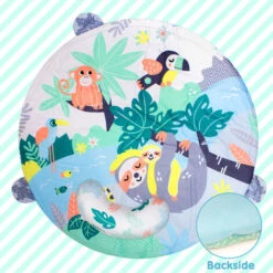 Leogreen Tappetino Attività Per Bambini, Palestrina Multiattivita' Scoperta, 6 Giocattoli, Per Neonati Da 0+ Mesi, 40 Palline Con Borsa, 85x85x49cm, Mondo Animale -Cameretta Per Bambini 54376892 4