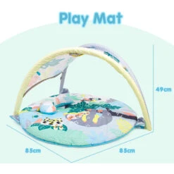 Leogreen Tappetino Attività Per Bambini, Palestrina Multiattivita' Scoperta, 6 Giocattoli, Per Neonati Da 0+ Mesi, 40 Palline Con Borsa, 85x85x49cm, Mondo Animale -Cameretta Per Bambini 54376892 5