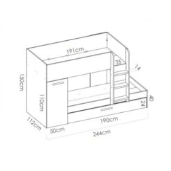 Letto A Castello Crystal Per Due Bambini Bianco Opaco E Rovere Naturale Con Armadio Bianco E Naturale 11 Letto A Castello Crystal Per Due Bambini Bianco Opaco E Rovere Naturale Con Armadio Bianco E Naturale -Cameretta Per Bambini 54447466 5