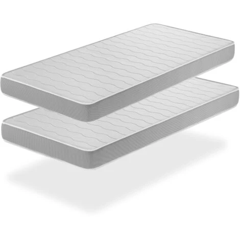 LOT X2 Materassi In Schiuma 80X160 APOLO, Alto 14 CM, Ergonomico E Traspirante 3 LOT X2 Materassi In Schiuma 80X160 APOLO, Alto 14 CM, Ergonomico E Traspirante