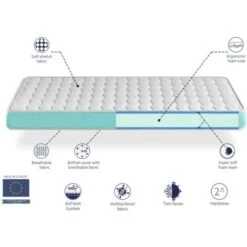 Materasso Per Lettino In Schiuma 60X120 EKOZEN, Alto 11 CM, Traspirante E Sfoderabile. Fermezza Ideale Per I Bambini 9 Materasso Per Lettino In Schiuma 60X120 EKOZEN, Alto 11 CM, Traspirante E Sfoderabile. Fermezza Ideale Per I Bambini -Cameretta Per Bambini 54707217 4