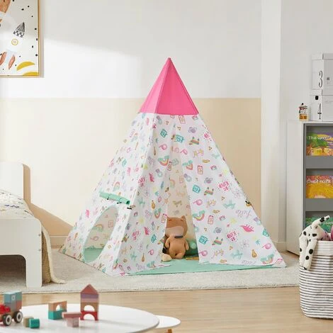 SoBuy Tenda Da Gioco Per Bambini Con Porta E Finestra Casetta Per Bambini Tenda Per Bambini 133x133x153 Cm, OSS06 7 SoBuy Tenda Da Gioco Per Bambini Con Porta E Finestra Casetta Per Bambini Tenda Per Bambini 133x133x153 Cm, OSS06 - immagine 5