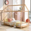 Lettino Montessori Letto Per Bambini Casetta In Legno 80x160cm Husty Legno Naturale 1 Lettino Montessori Letto Per Bambini Casetta In Legno 80x160cm Husty Legno Naturale -Cameretta Per Bambini 56218679 1