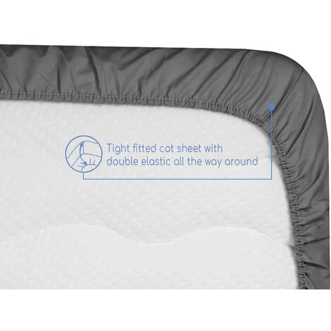 Lenzuolo Da Letto 100% Cotone 70x160, Confezione Da 2 In Grigio Perla E Bianco. Ideale Per I Letti Montessori 5 Lenzuolo Da Letto 100% Cotone 70x160, Confezione Da 2 In Grigio Perla E Bianco. Ideale Per I Letti Montessori - immagine 3