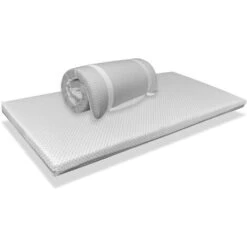 Materasso Per Lettino Da Viaggio Per Bambini MIMO 120X60 GREY 5 CM - Sfoderabile, Lavabile, Antibatterico E Facile Da Trasportare.